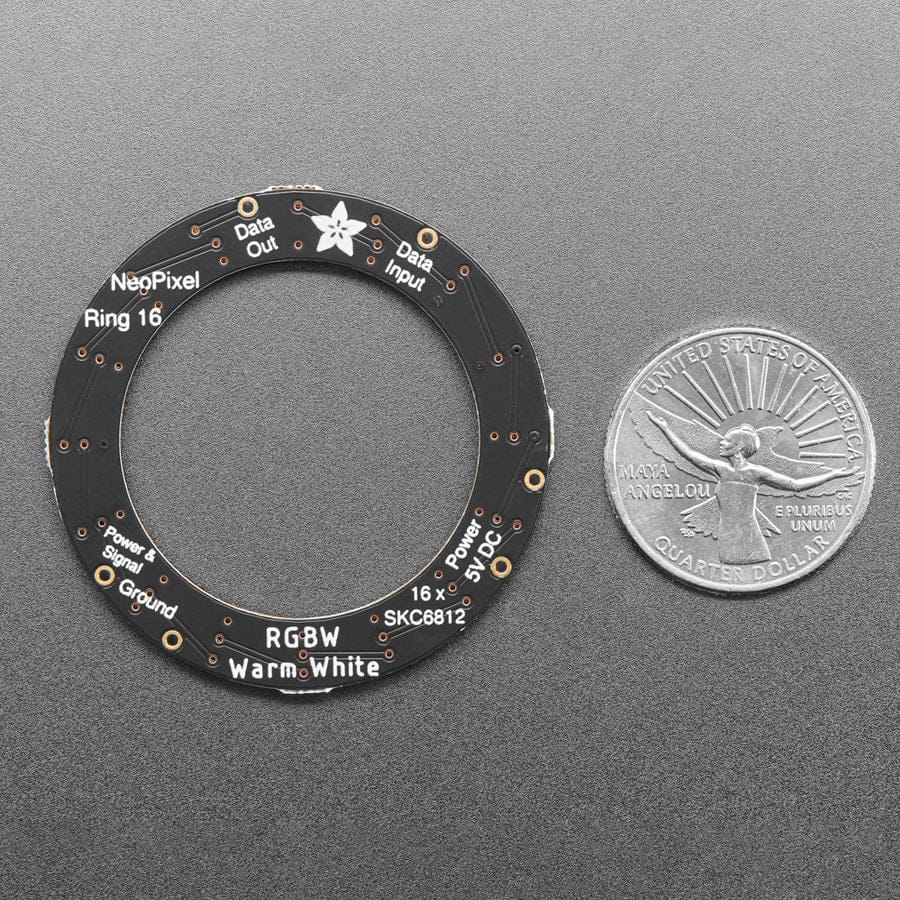 NeoPixel Ring - 12 x 5050 RGBW LEDs w/ Integrated Drivers (Natural White - ~4500K) - Image 5
