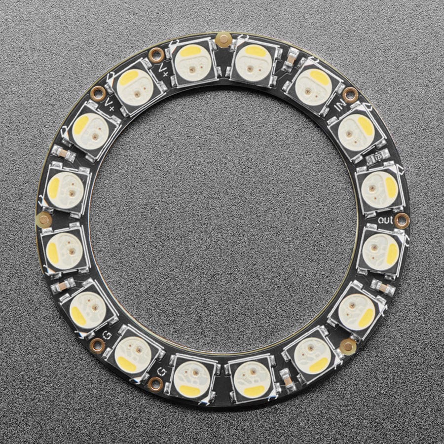 NeoPixel Ring - 16 x 5050 RGBW LEDs w/ Integrated Drivers (Cool White - ~6000K) - Image 2