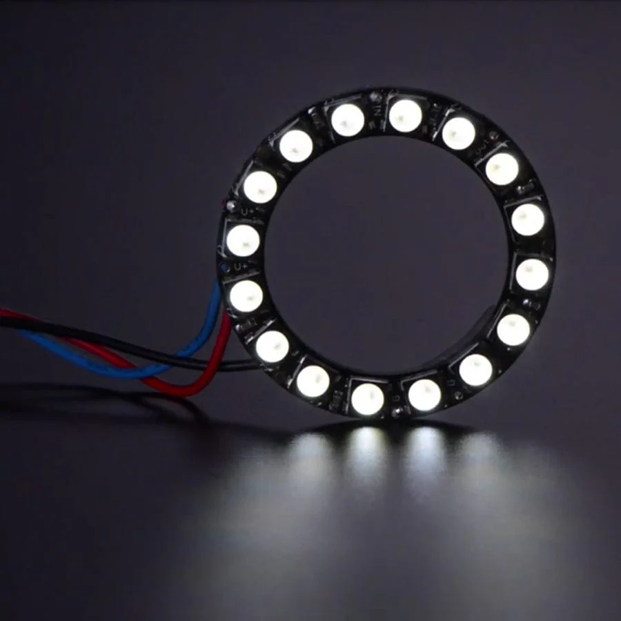 NeoPixel Ring - 16 x 5050 RGBW LEDs w/ Integrated Drivers (Cool White - ~6000K) - Image 3