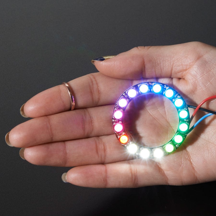 NeoPixel Ring - 16 x 5050 RGBW LEDs w/ Integrated Drivers (Cool White - ~6000K) - Image 4