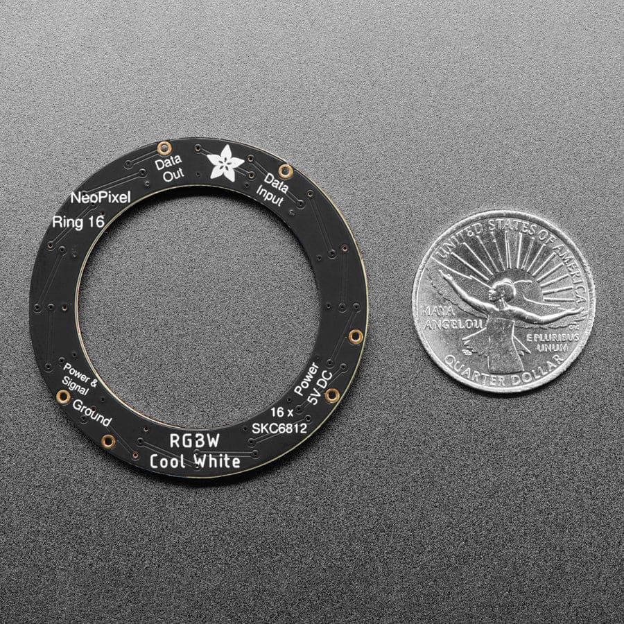 NeoPixel Ring - 16 x 5050 RGBW LEDs w/ Integrated Drivers (Cool White - ~6000K) - Image 5