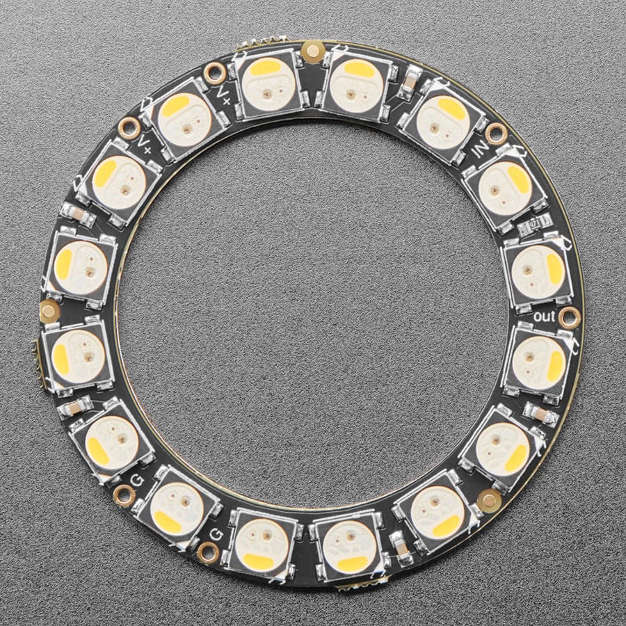 NeoPixel Ring - 16 x 5050 RGBW LEDs w/ Integrated Drivers (Natural White - ~4500K) - Image 2
