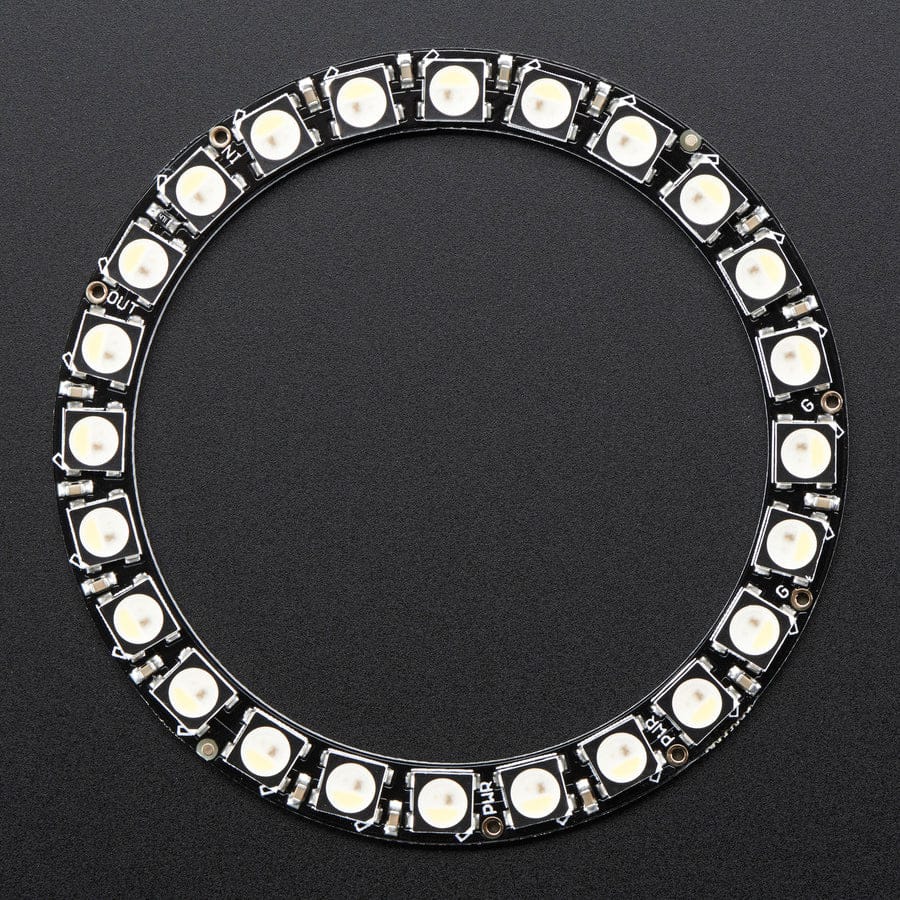 NeoPixel Ring - 24 x 5050 RGBW LEDs w/ Integrated Drivers (Cool White - 6000K) - Image 2