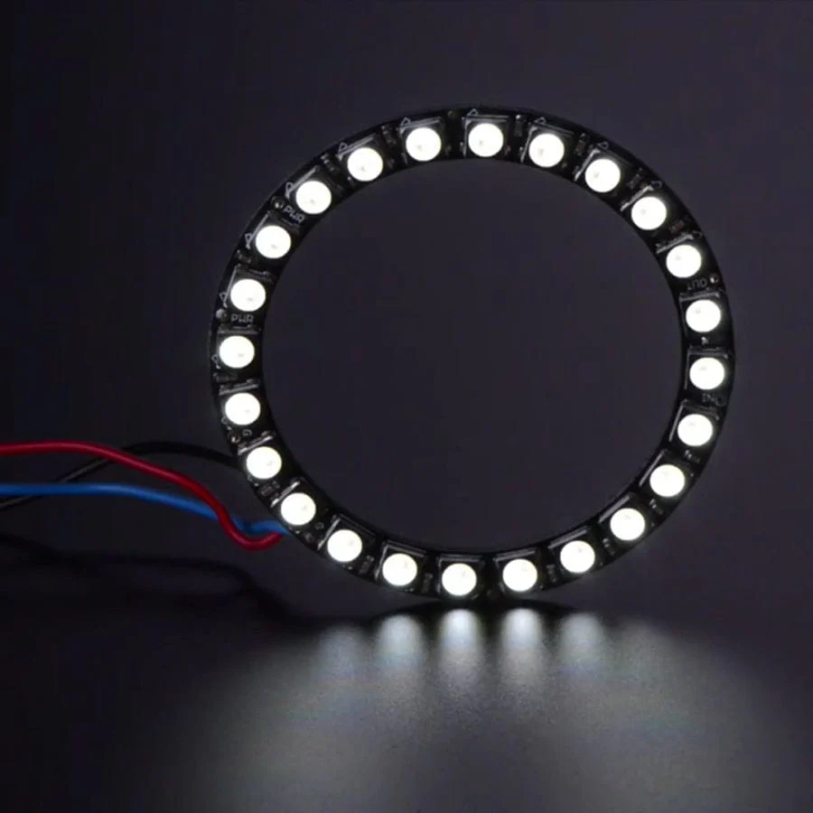 NeoPixel Ring - 24 x 5050 RGBW LEDs w/ Integrated Drivers (Cool White - 6000K) - Image 3