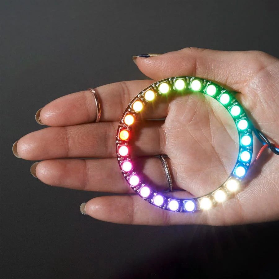NeoPixel Ring - 24 x 5050 RGBW LEDs w/ Integrated Drivers (Natural White - 4500K) - Image 3