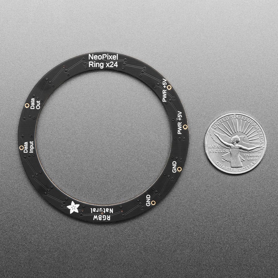 NeoPixel Ring - 24 x 5050 RGBW LEDs w/ Integrated Drivers (Natural White - 4500K) - Image 5