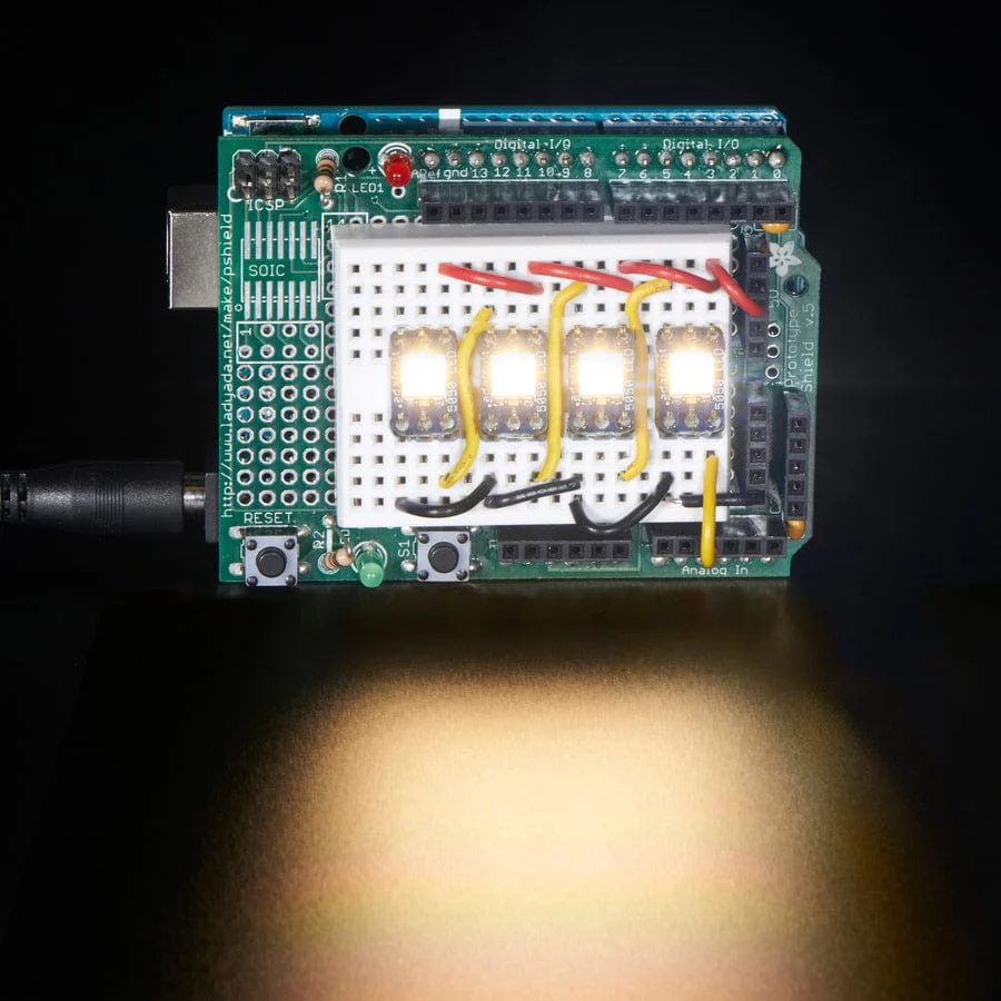 NeoPixel Warm White LED w/ Integrated Driver Chip - 10 Pack (~3000K) - Image 4