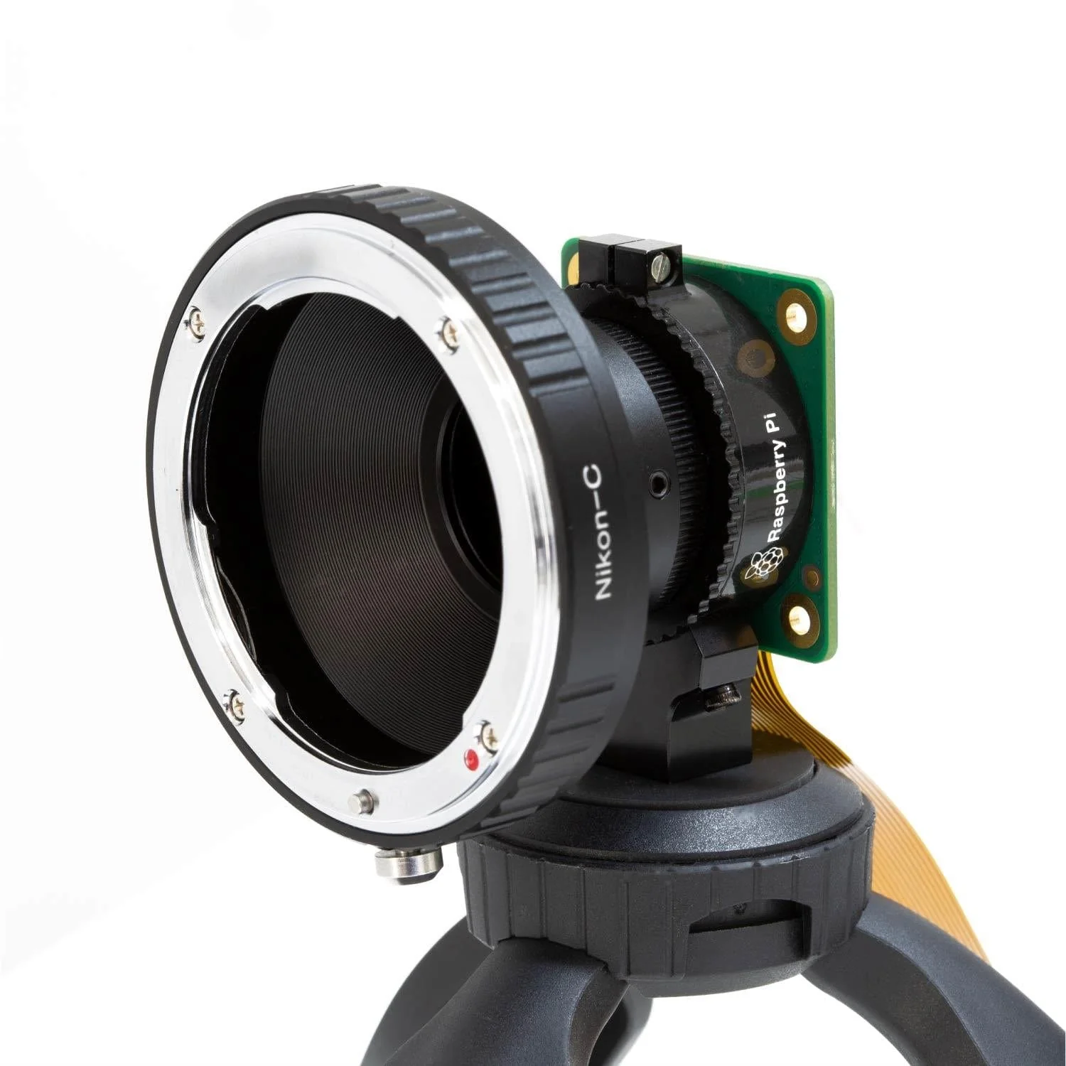 Nikon F-Mount to C-Mount Lens Adapter for Raspberry Pi HQ Camera [Discontinued] - Image 2