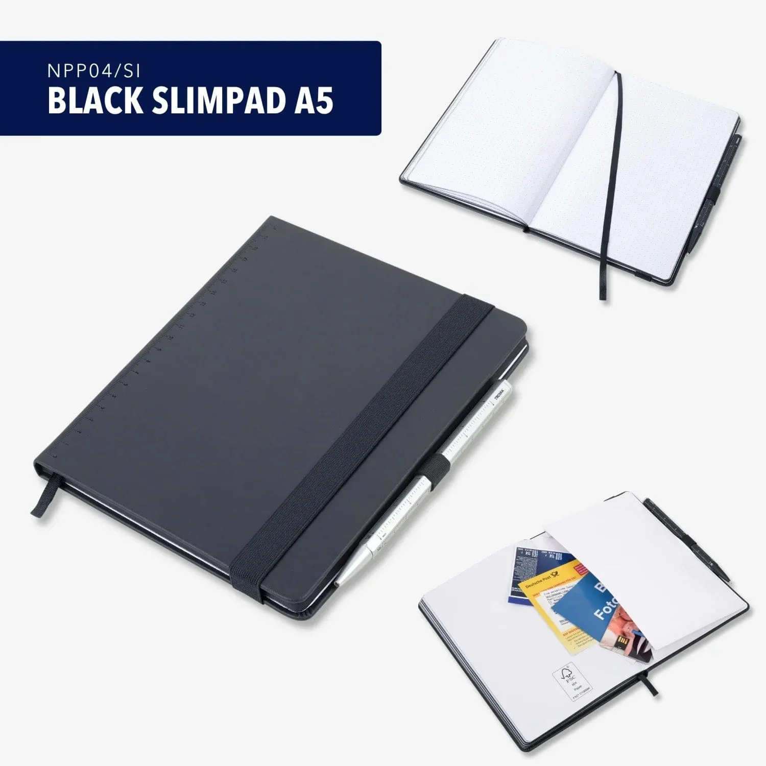 Troika Slimpad A5 - Notepad & Pen Combo - Image 3