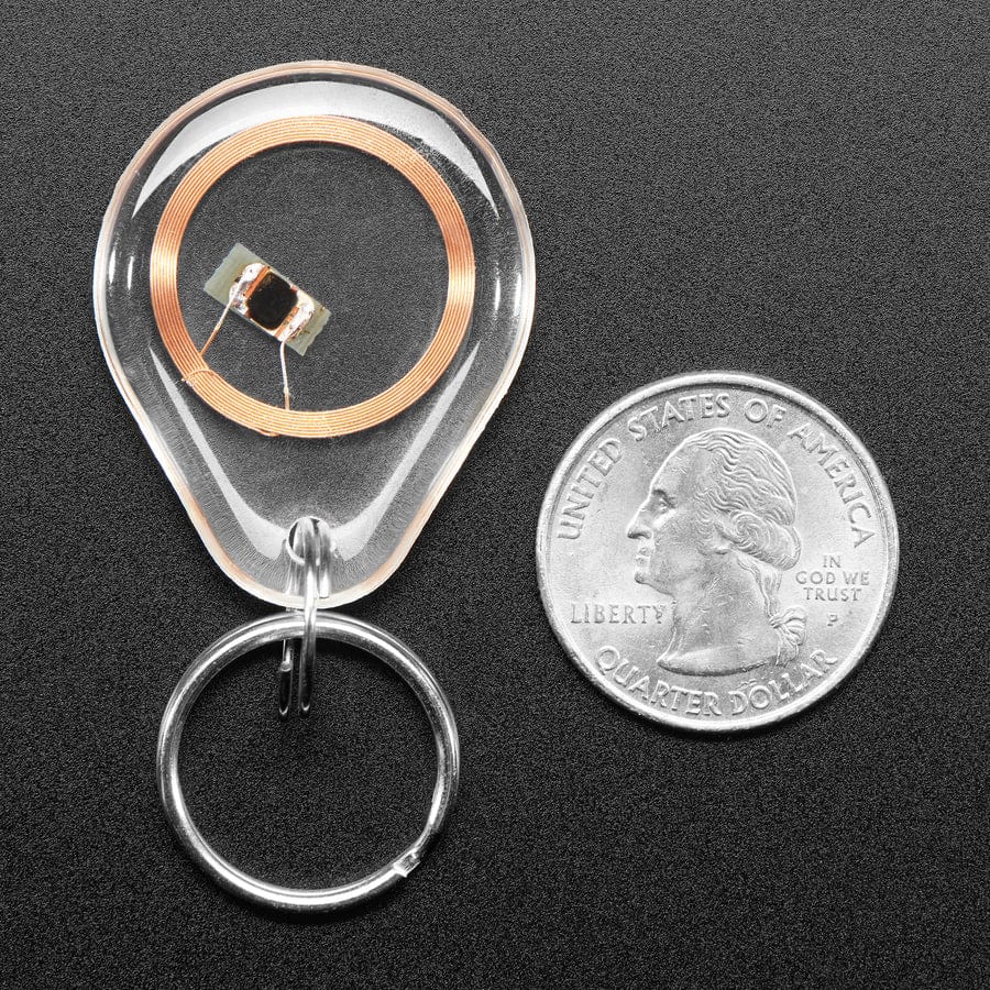 NTAG203 (13.56MHz RFID/NFC) Clear Keychain Fob - Image 3