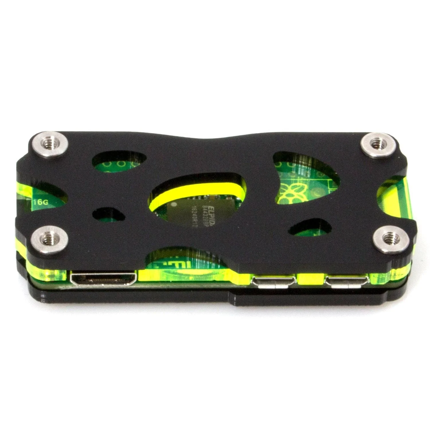 Nucleus Zero Raspberry Pi Zero Case - Black & Lazer Lime - Image 2