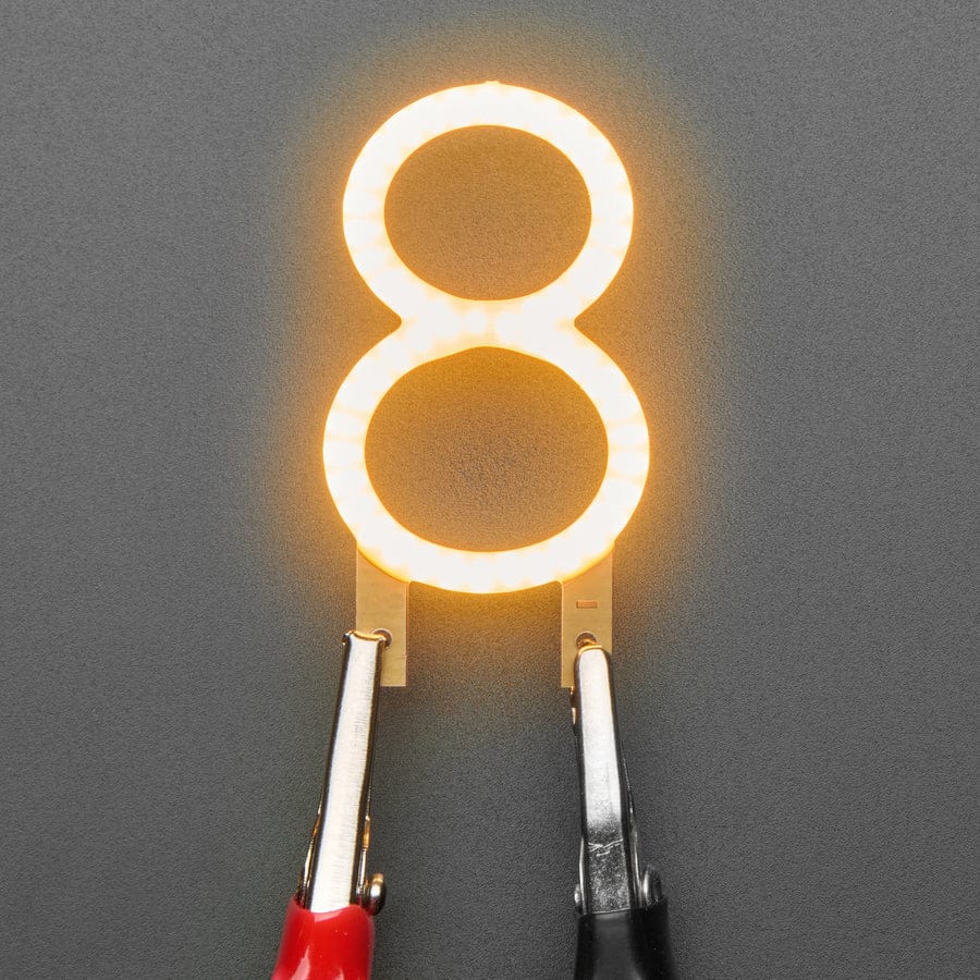 Number LED Filament - Warm White "8"