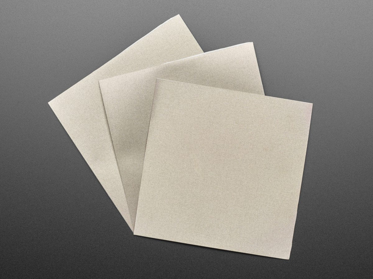 Nylon Fabric Squares with Conductive Adhesive (10cm x 10cm - 3 pack) - Image 2