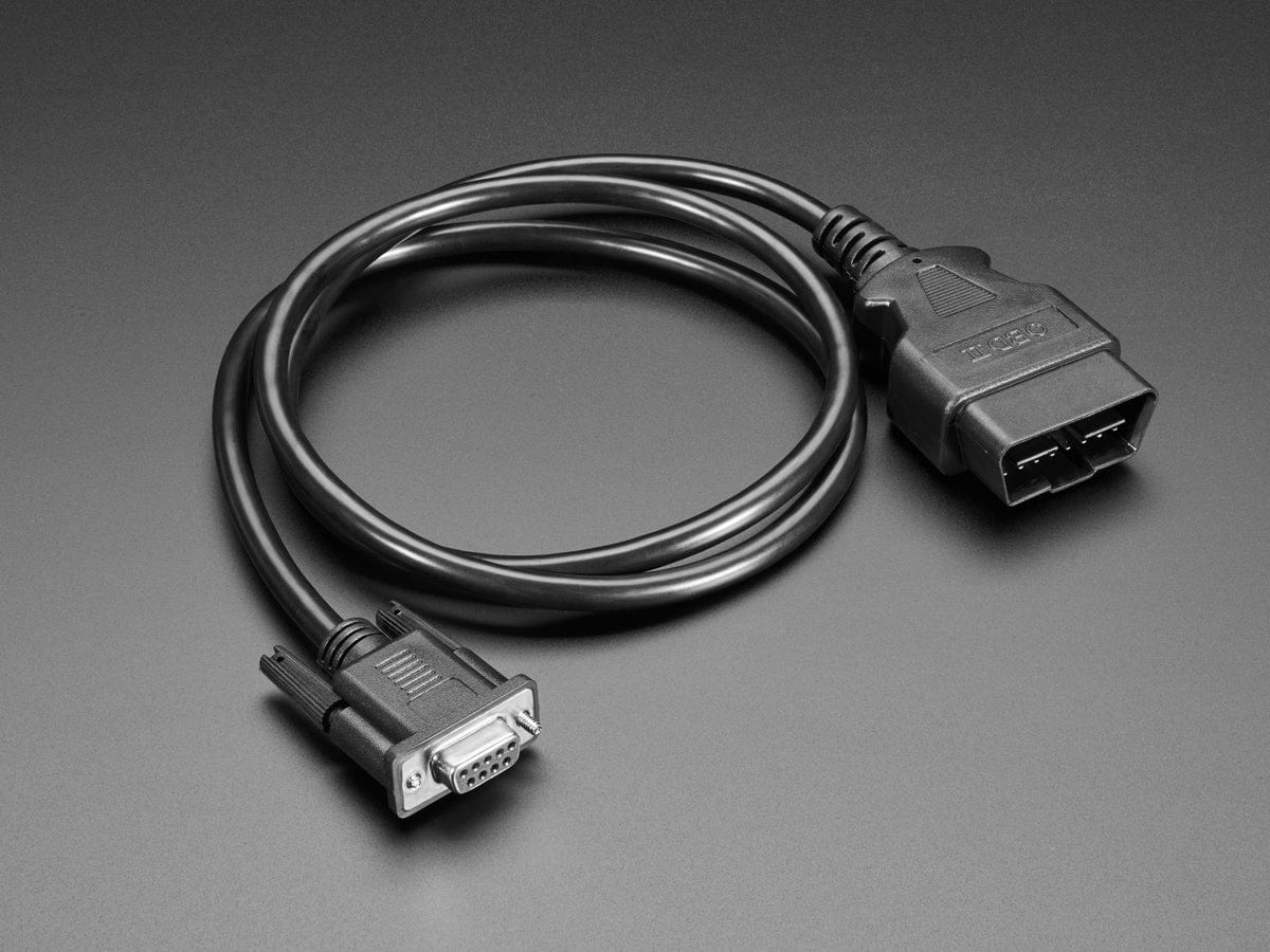 OBD Plug (16-pin) to DE-9 (DB-9) Socket Adapter Cable (1 meter long)