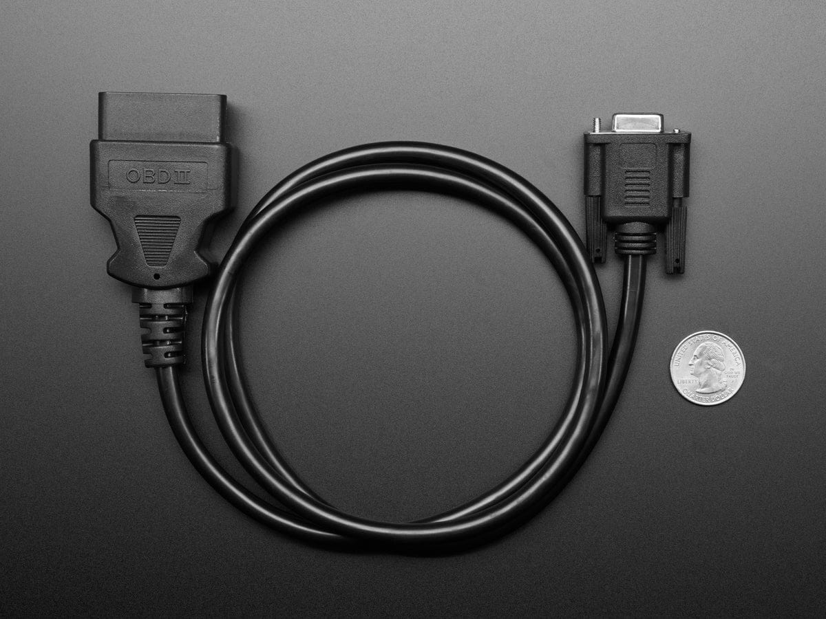OBD Plug (16-pin) to DE-9 (DB-9) Socket Adapter Cable (1 meter long) - Image 4