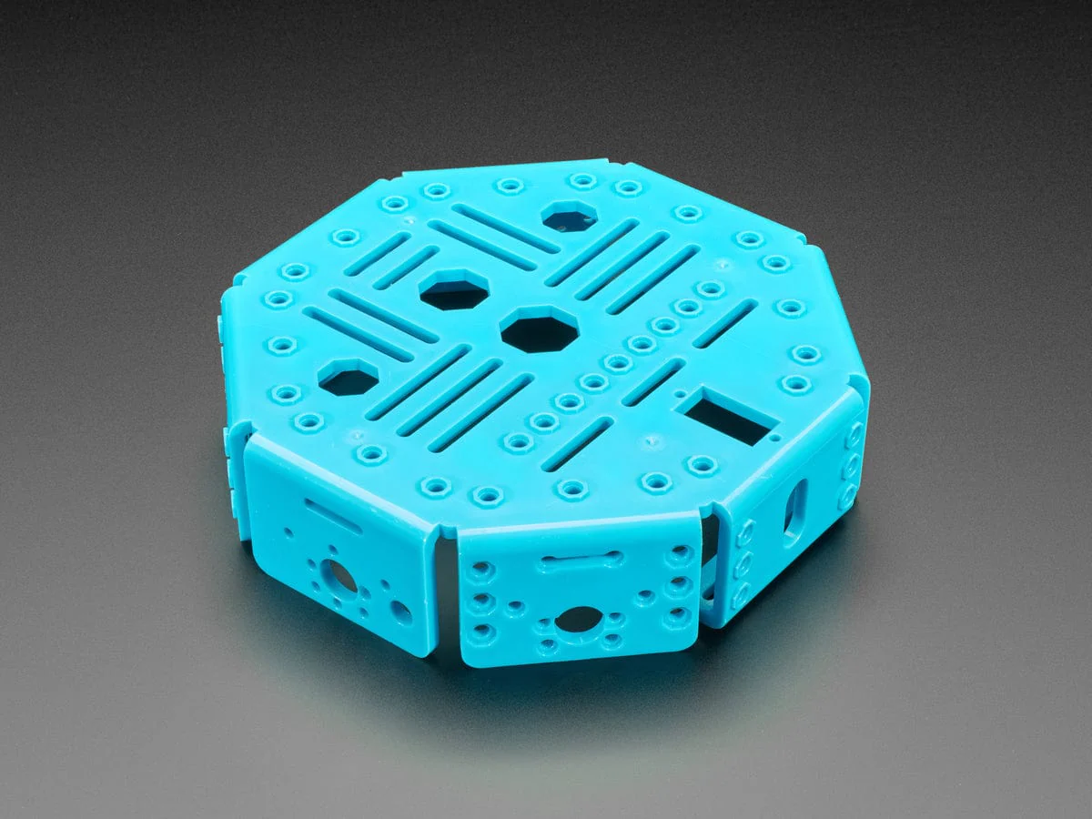 Octagon Chassis Frame - Blue Plastic - 16cm x 16cm x 4cm - Image 2