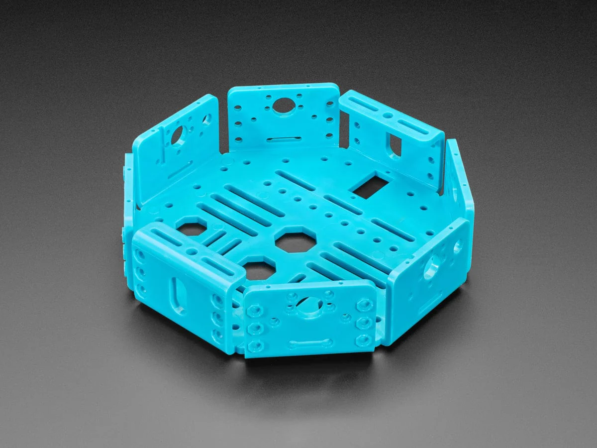 Octagon Chassis Frame - Blue Plastic - 16cm x 16cm x 4cm - Image 3