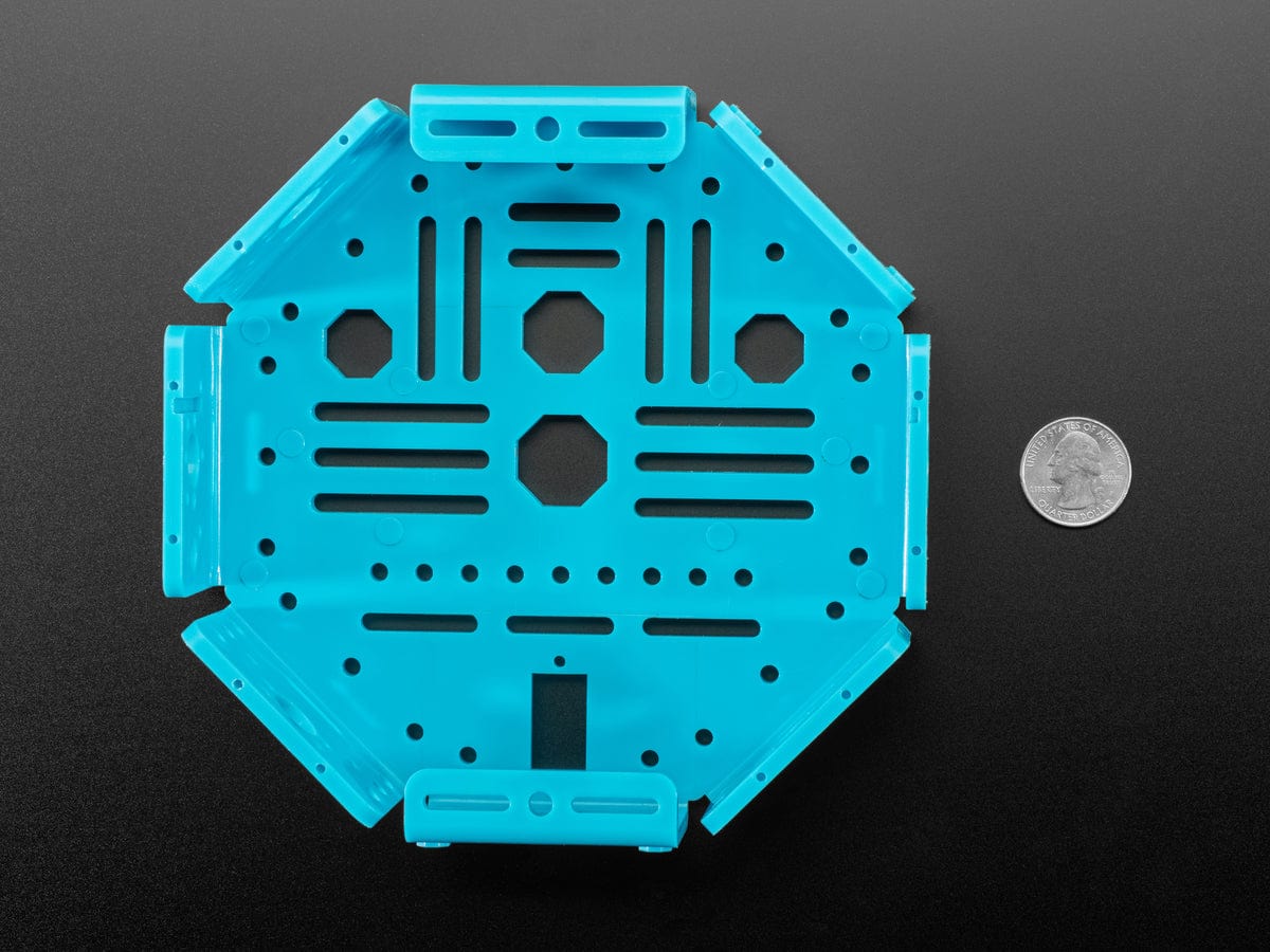 Octagon Chassis Frame - Blue Plastic - 16cm x 16cm x 4cm - Image 5