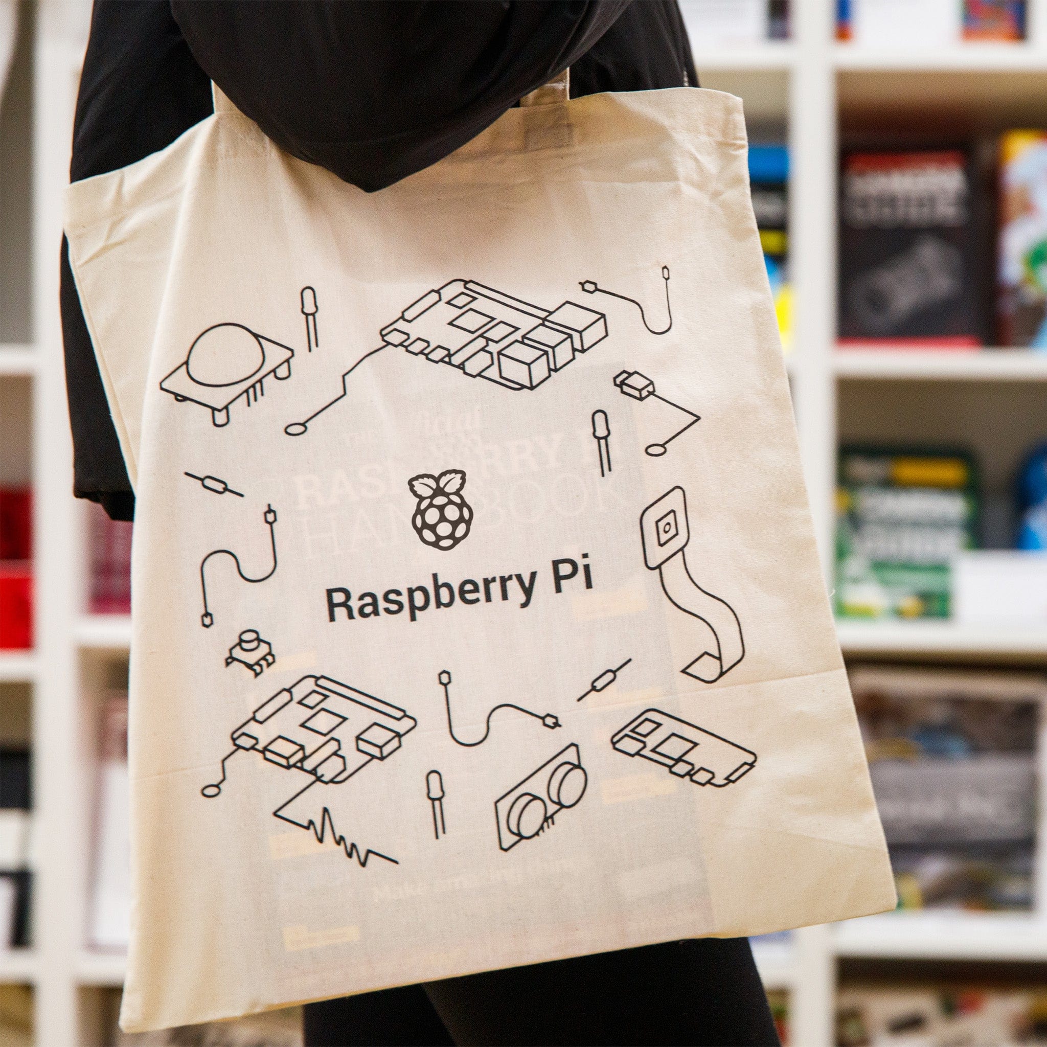 Raspberry Pi Natural Cotton Tote Bag - Image 2