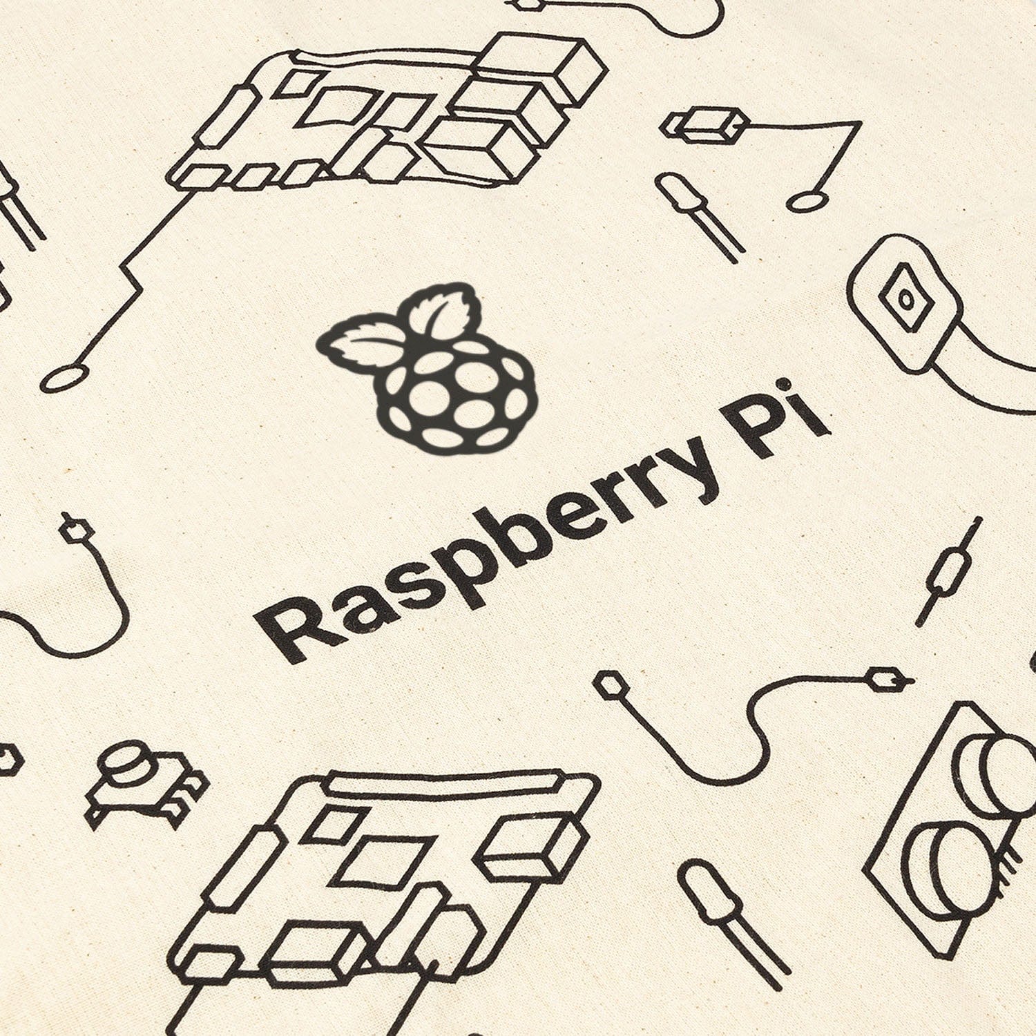 Raspberry Pi Natural Cotton Tote Bag - Image 3