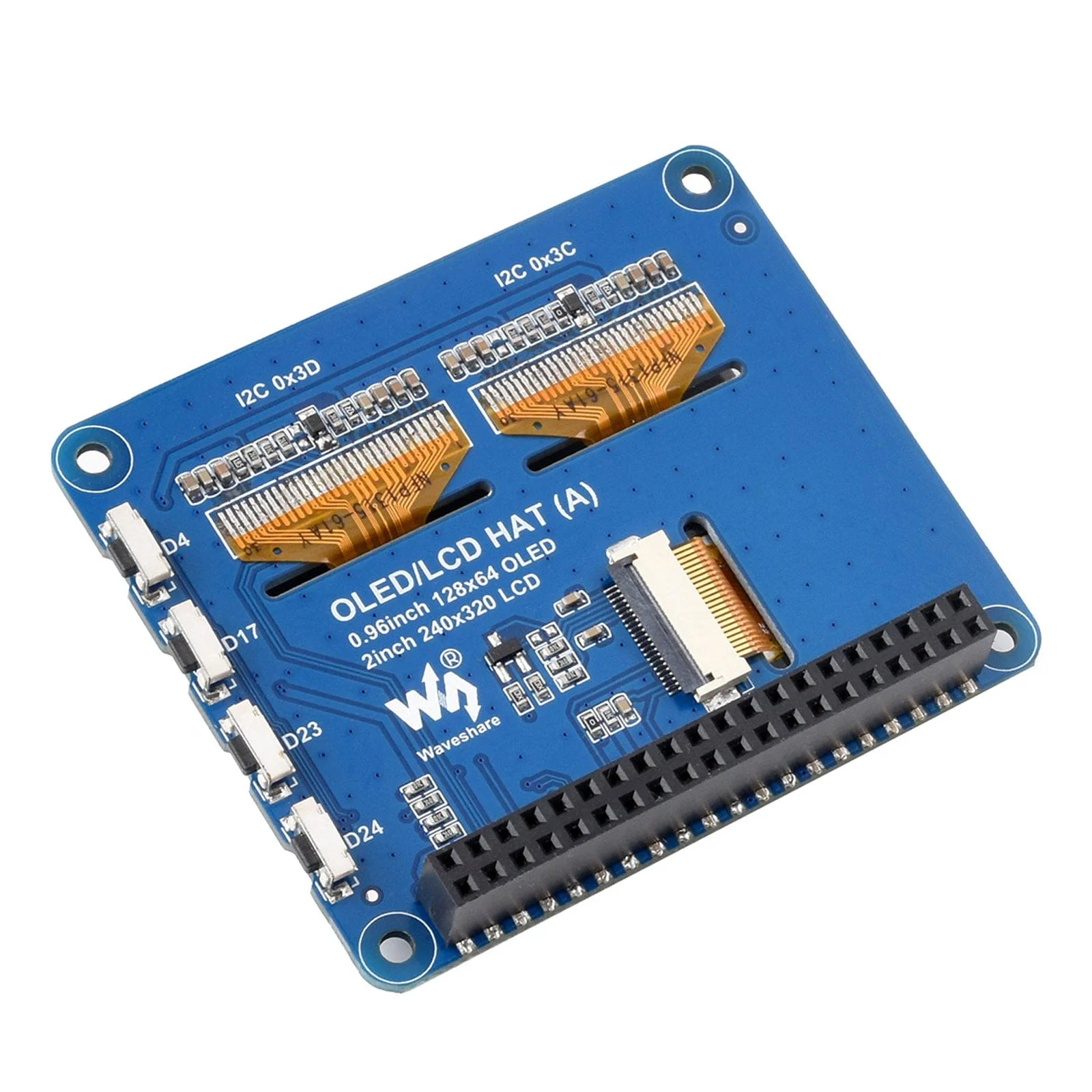 OLED/LCD Triple Screen HAT for Raspberry Pi - Image 5