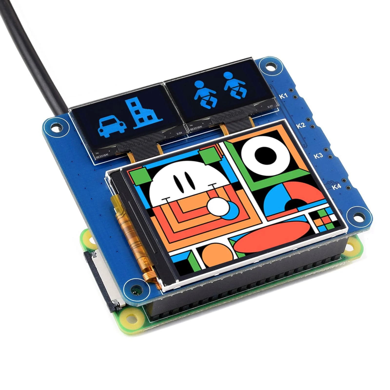 OLED/LCD Triple Screen HAT for Raspberry Pi - Image 6