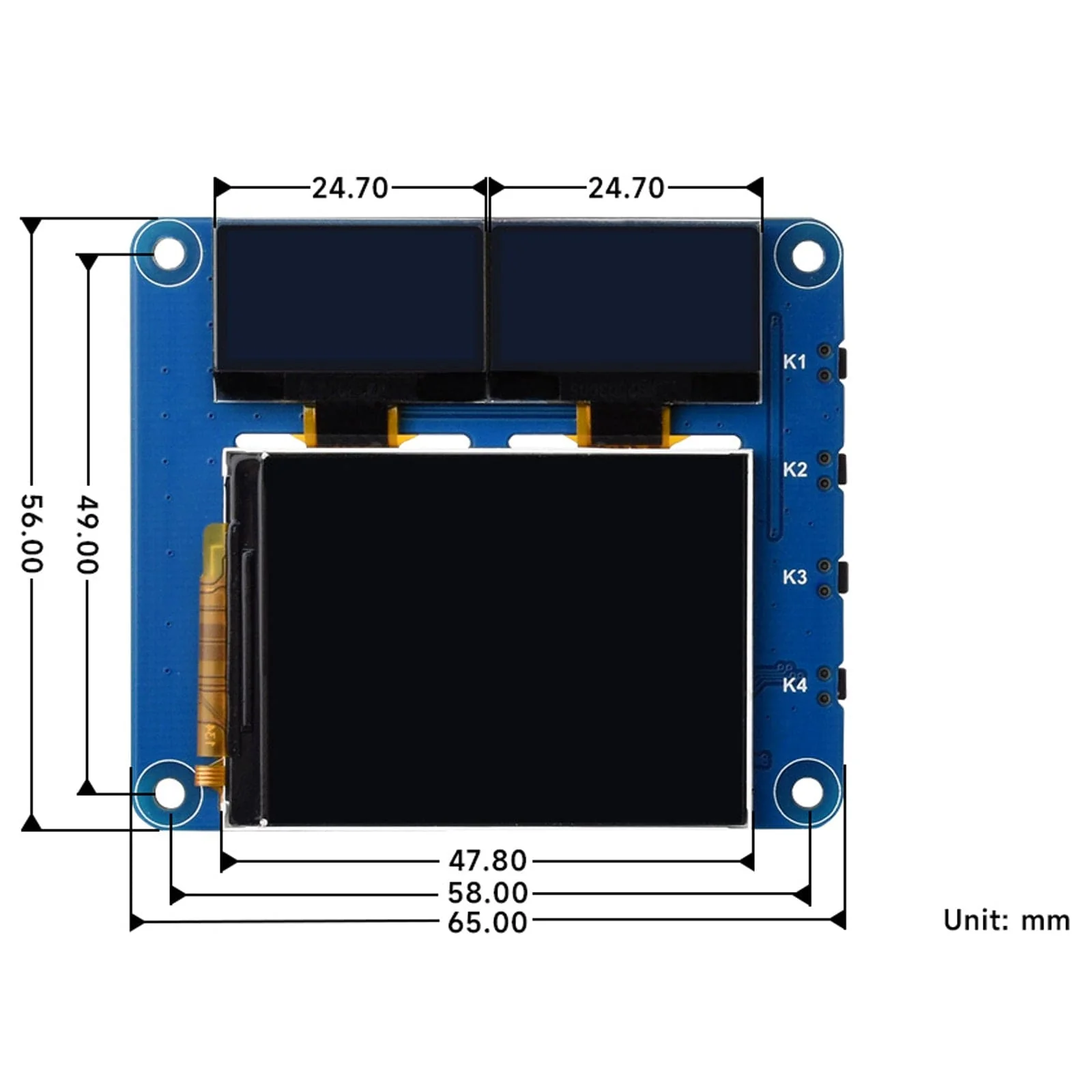OLED/LCD Triple Screen HAT for Raspberry Pi - Image 8