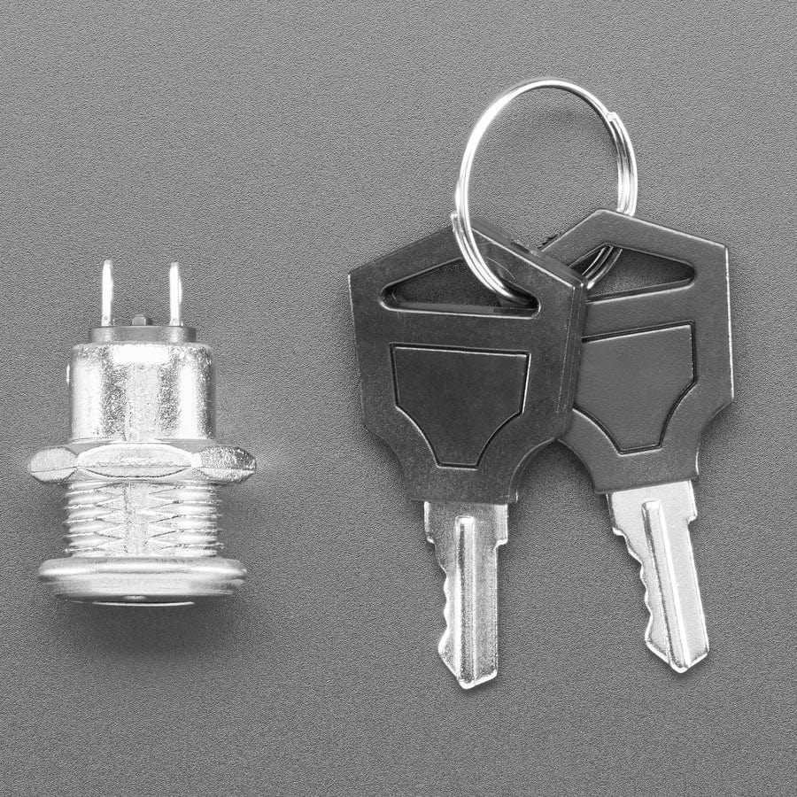 On-Off Key Lock Switch - 12mm Diameter - Image 3