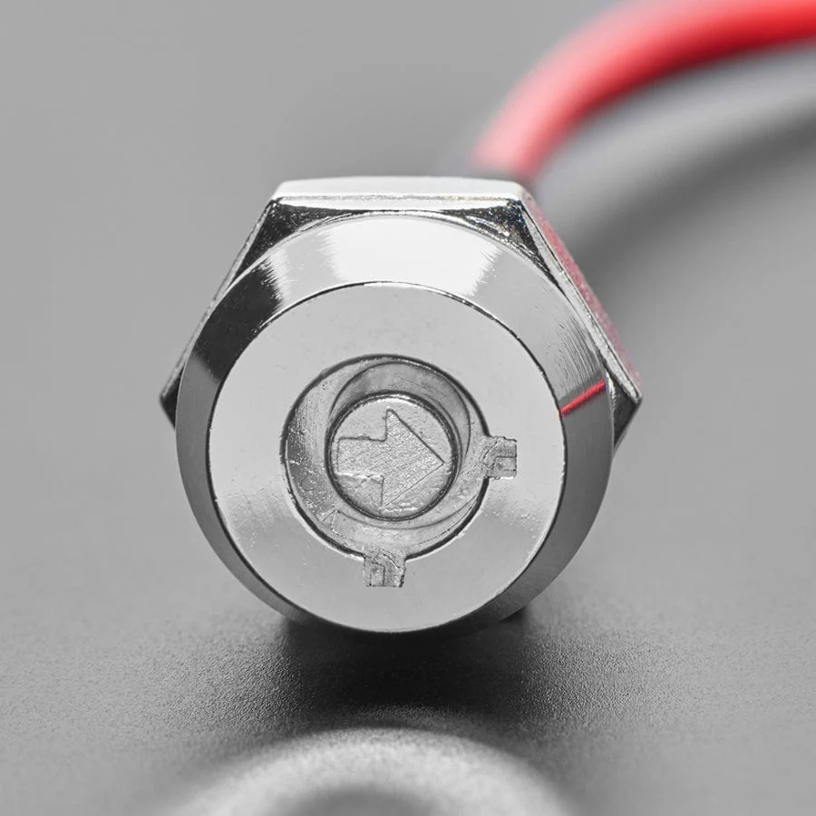 On/Off Round Key Lock Switch - 12mm Diameter - Image 3