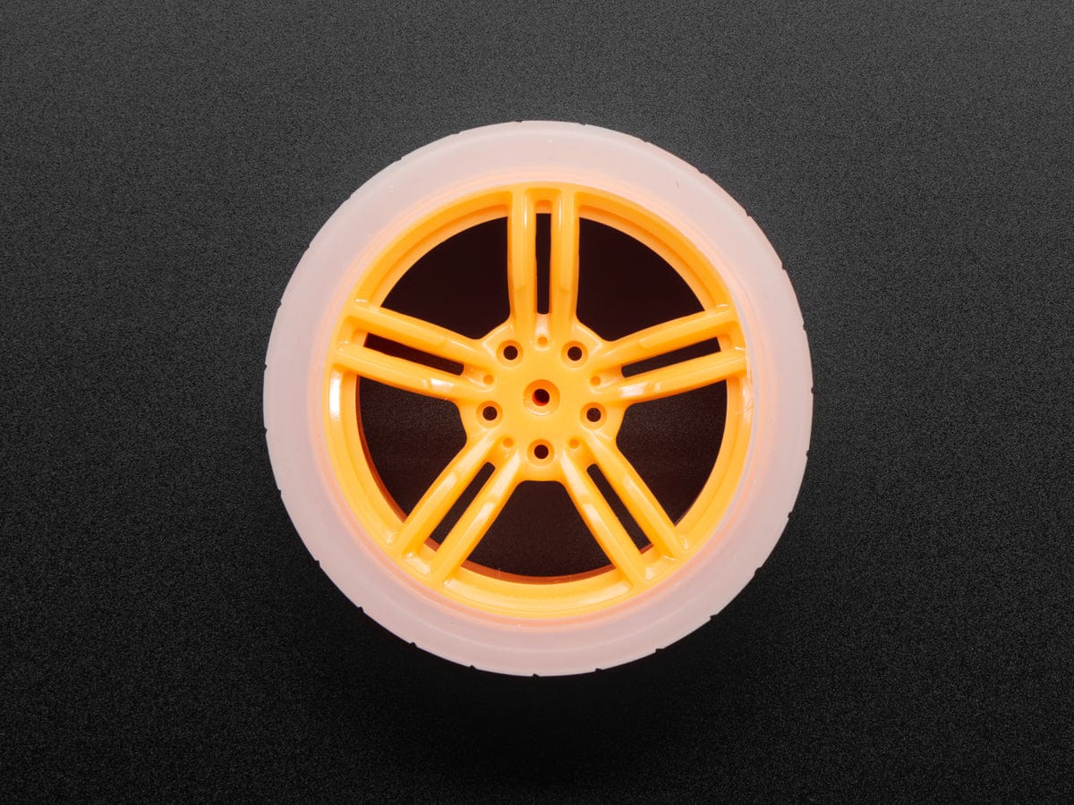 Orange and Clear TT Motor Wheel for TT DC Gearbox Motor - Image 2