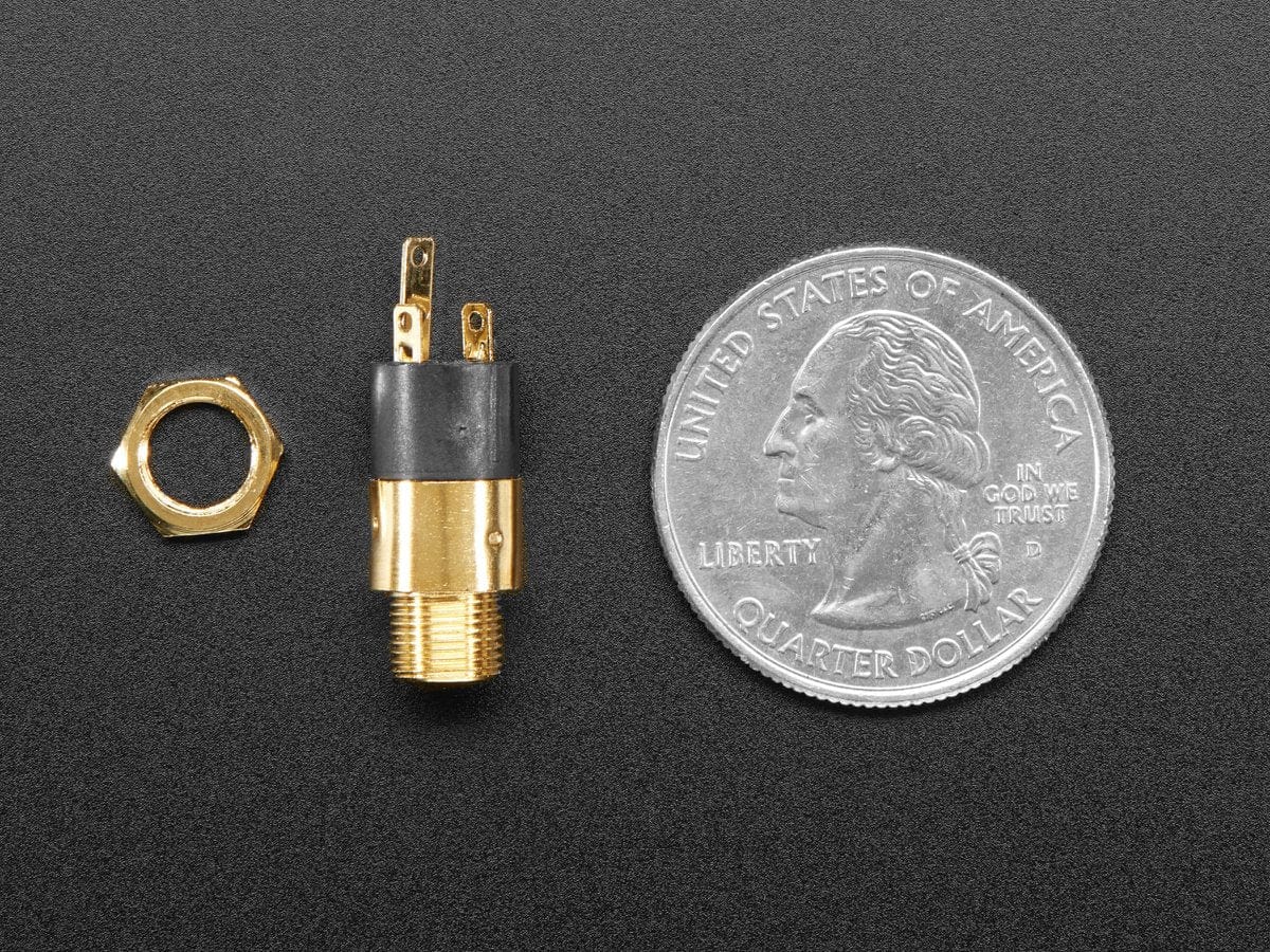 Panel Mount 1/8" / 3.5mm TRS Audio Jack Connector - Image 3
