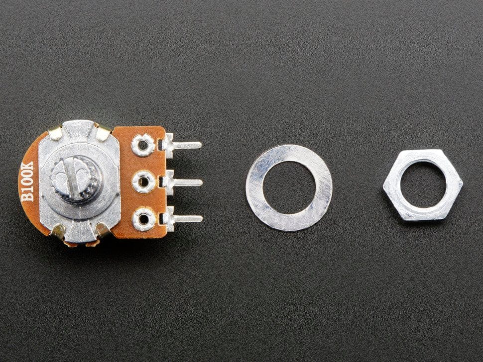 Panel Mount 100K potentiometer (Breadboard Friendly) (100KB) - Image 2