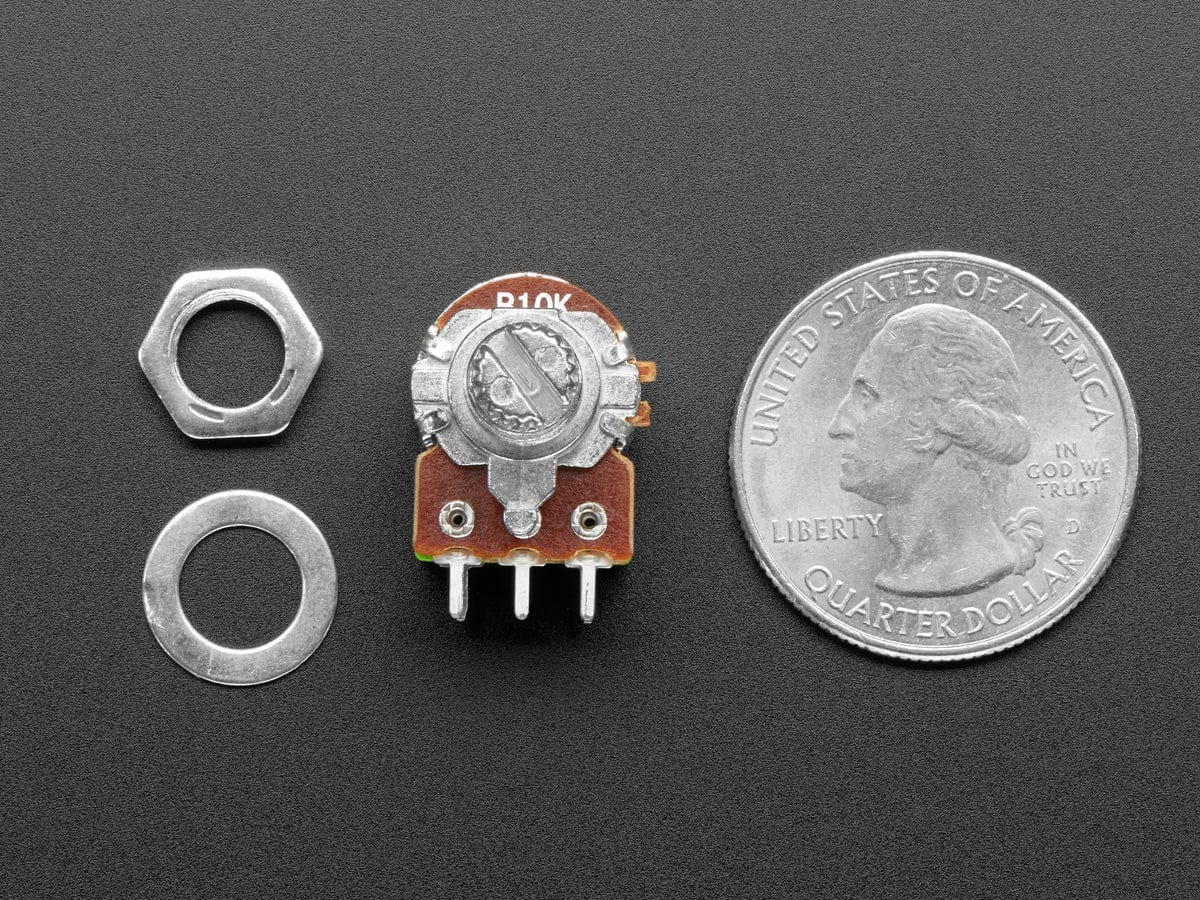 Panel Mount 10K Dual Linear Potentiometer w/ On-Off Switch (10K Dual Linear w/ Switch) - Image 2