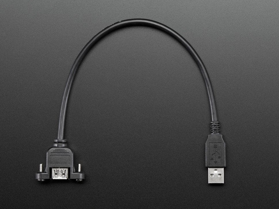 Panel Mount USB Cable - A Male to A Female [Discontinued] - Image 2