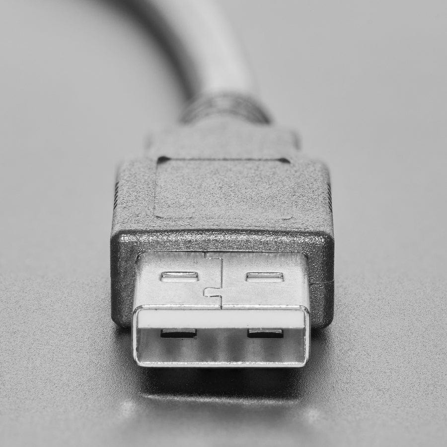 Panel Mount USB Cable - USB-A Plug to USB-A Right-Angle Socket - 30cm - Image 3