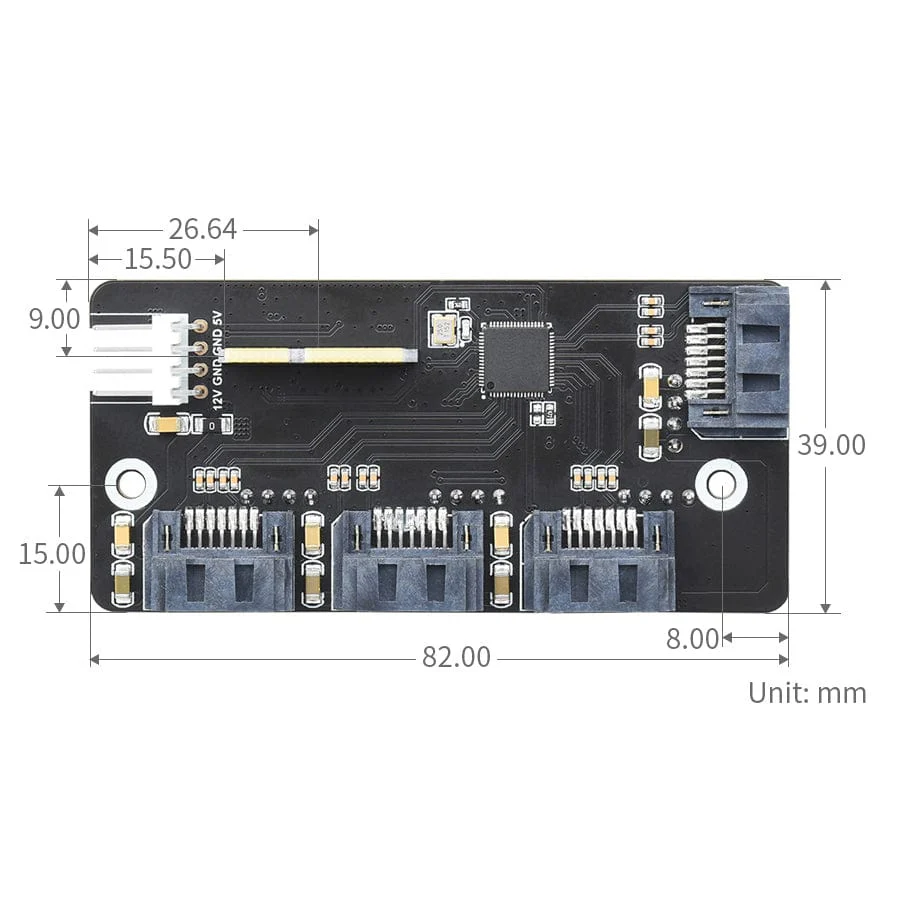 PCI-E to 4-channel SATA 3.0 Adapter for CM4 IO Board - Image 12