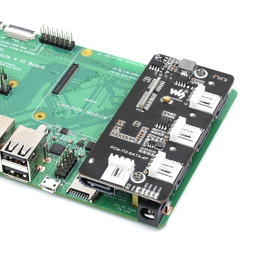 PCI-E to 4-channel SATA 3.0 Adapter for CM4 IO Board - Image 2