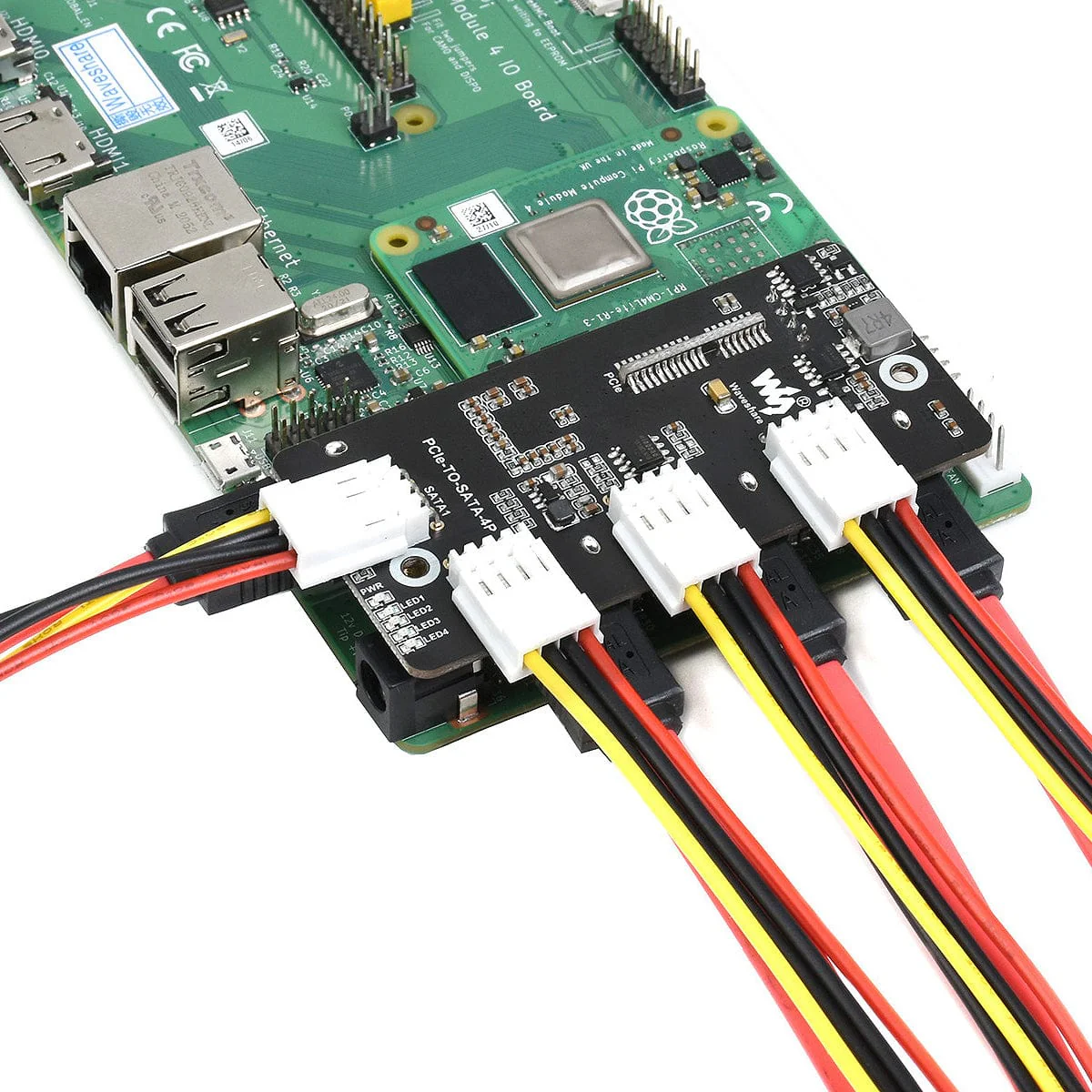 PCI-E to 4-channel SATA 3.0 Adapter for CM4 IO Board - Image 4