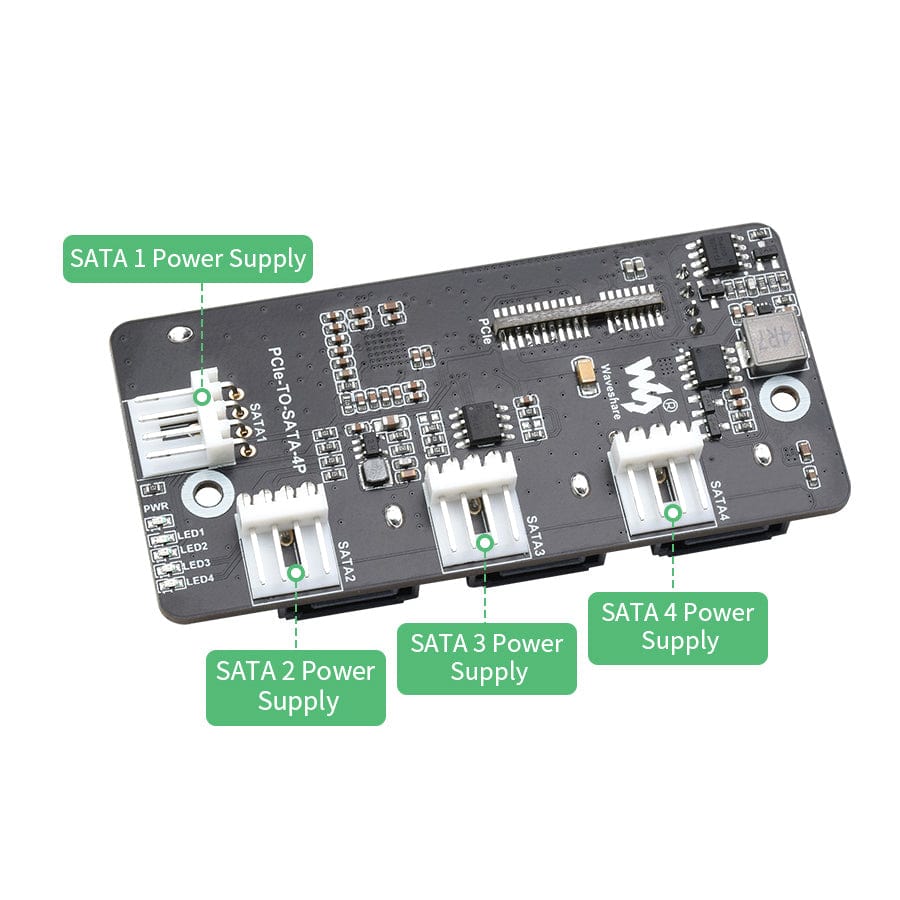 PCI-E to 4-channel SATA 3.0 Adapter for CM4 IO Board - Image 6