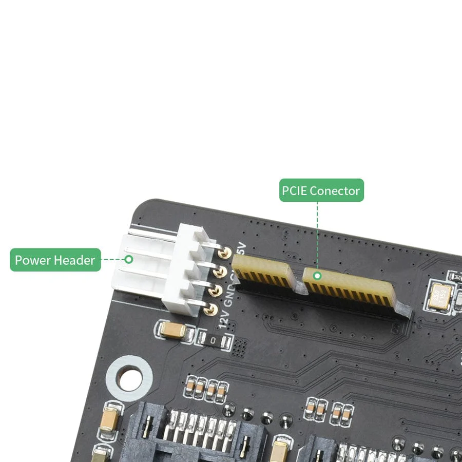 PCI-E to 4-channel SATA 3.0 Adapter for CM4 IO Board - Image 7
