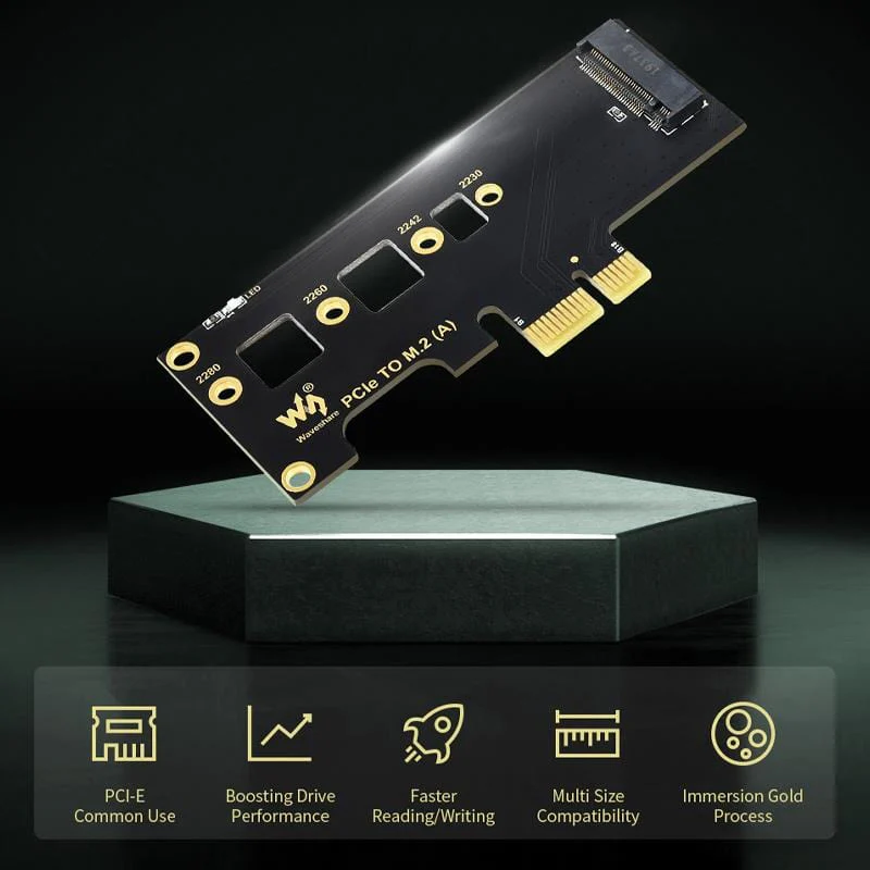 PCIe to M.2 Adapter (A) for Raspberry Pi CM4 IO Board - Image 7