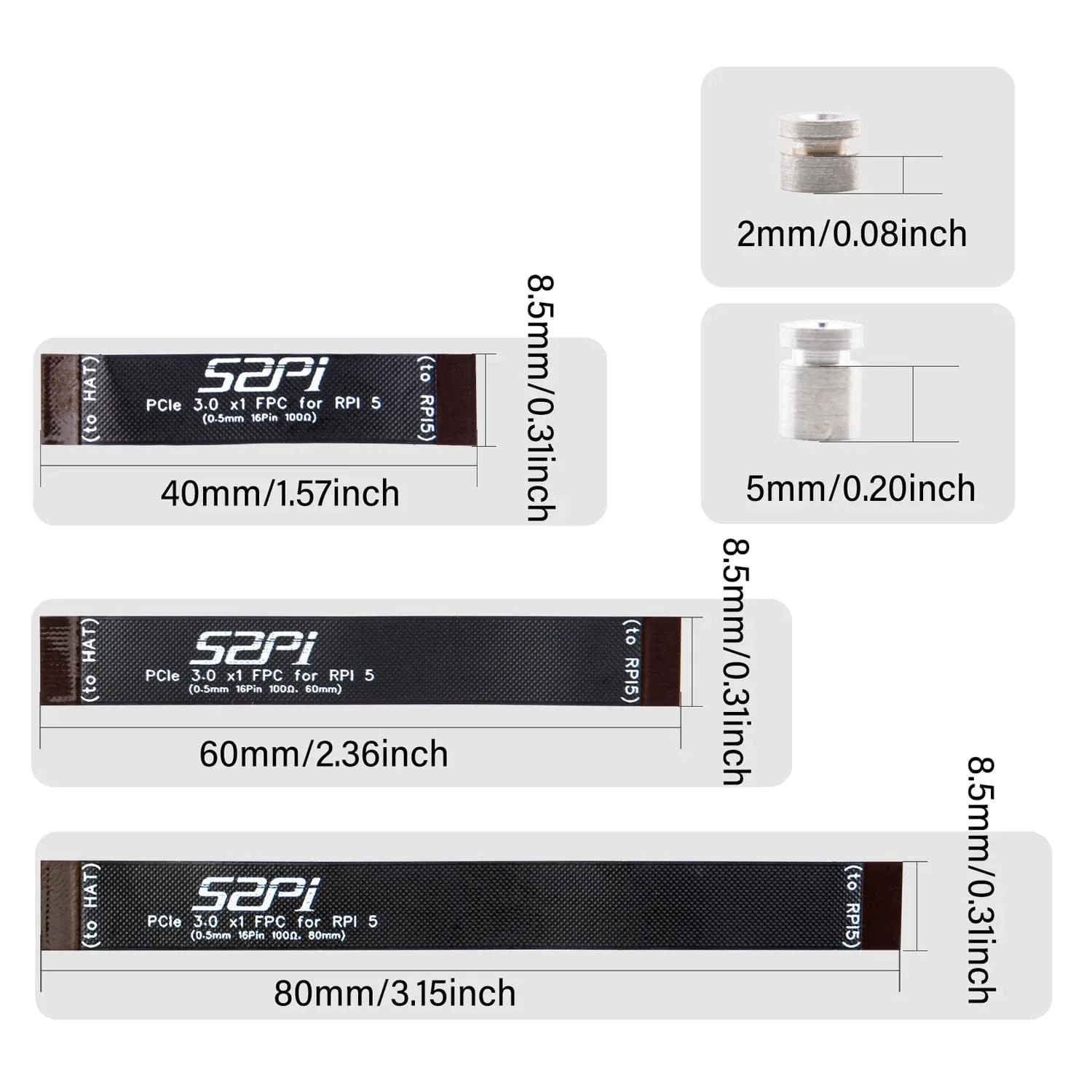 PCIe Cable Selection Pack for Raspberry Pi 5 - Image 3