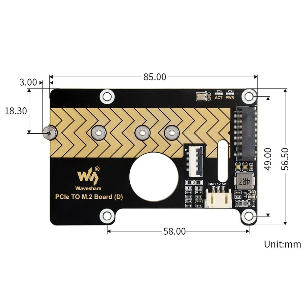 M.2 Adapter Board (D) for Raspberry Pi 5 - Image 9