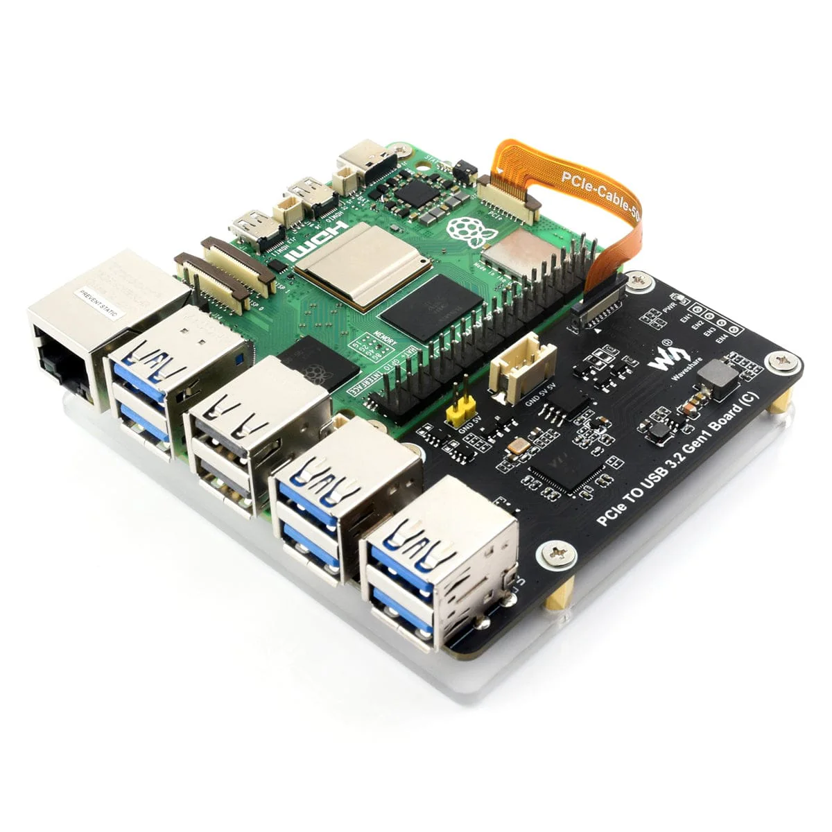 PCIe to 4-Channel USB 3.2 Gen1 Board (C) for Raspberry Pi 5 - Image 5