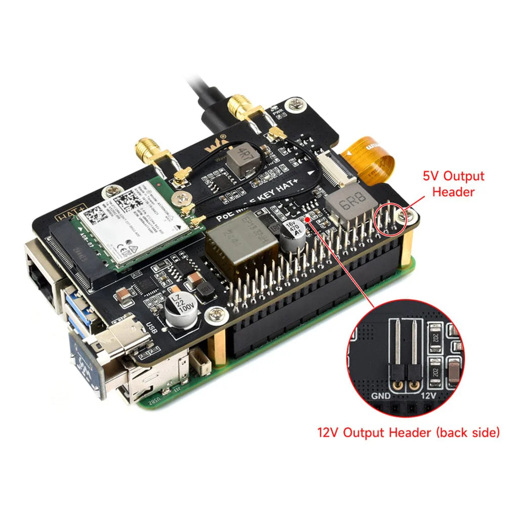 M.2 E-Key PoE HAT for Raspberry Pi 5 - Image 4