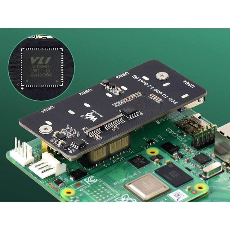PCIe to USB 3.2 Gen1 Adapter for Compute Module 4 IO Board - Image 7