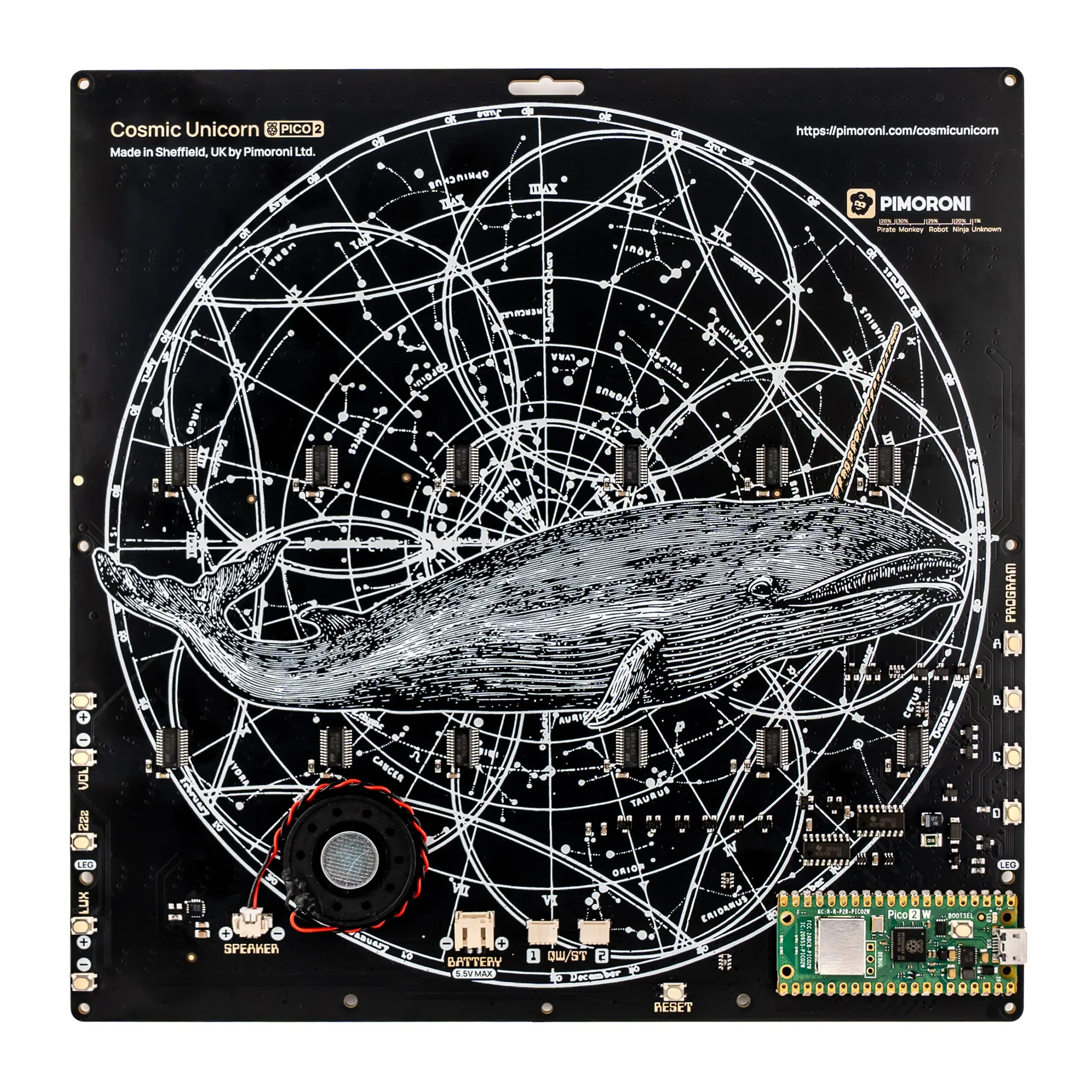 Pico 2 W Smart LED Matrix – Cosmic Unicorn (32 x 32 – 1024 pixels) - Image 3
