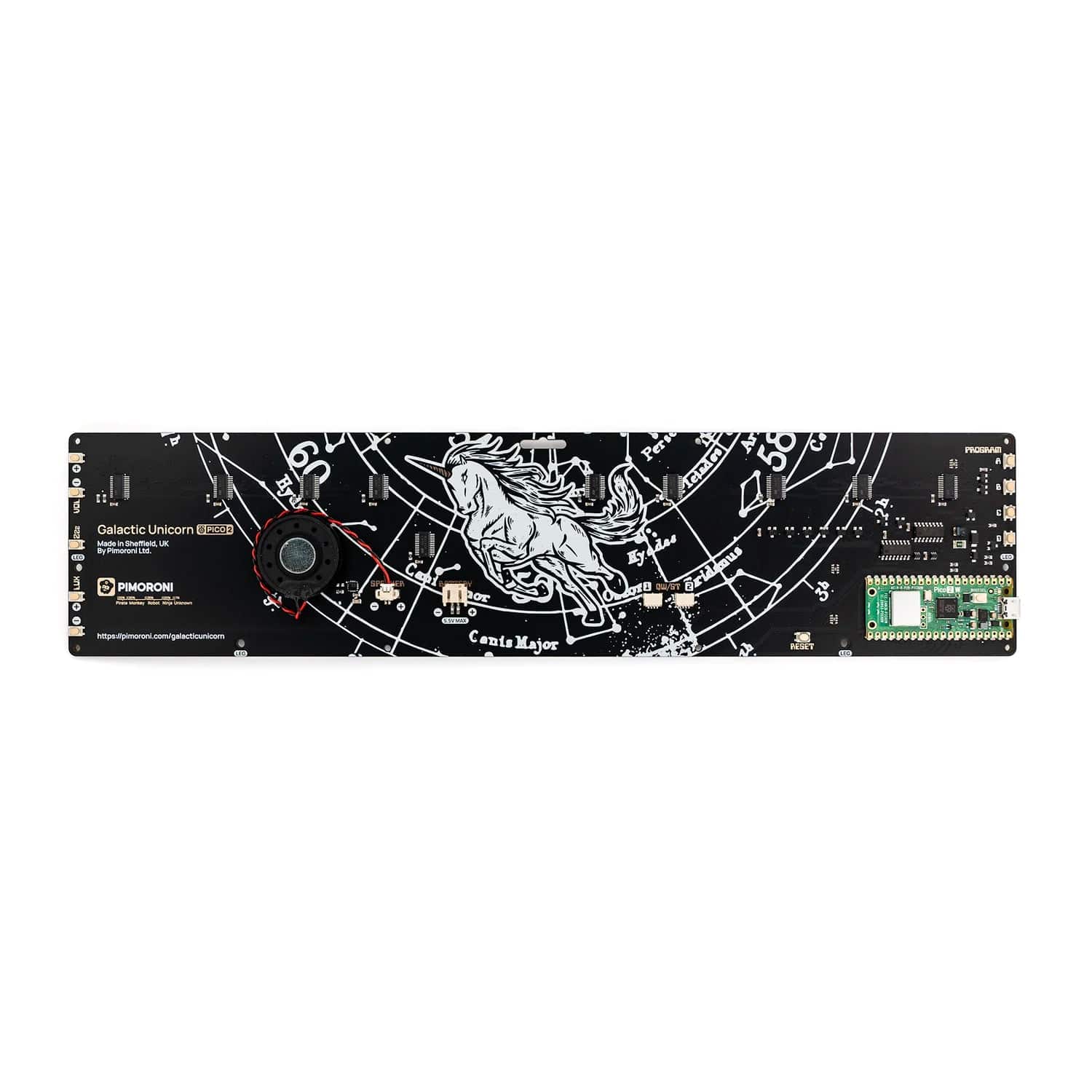 Pico 2 W Smart LED Matrix – Galactic Unicorn (53 x 11 – 583 pixels) - Image 3