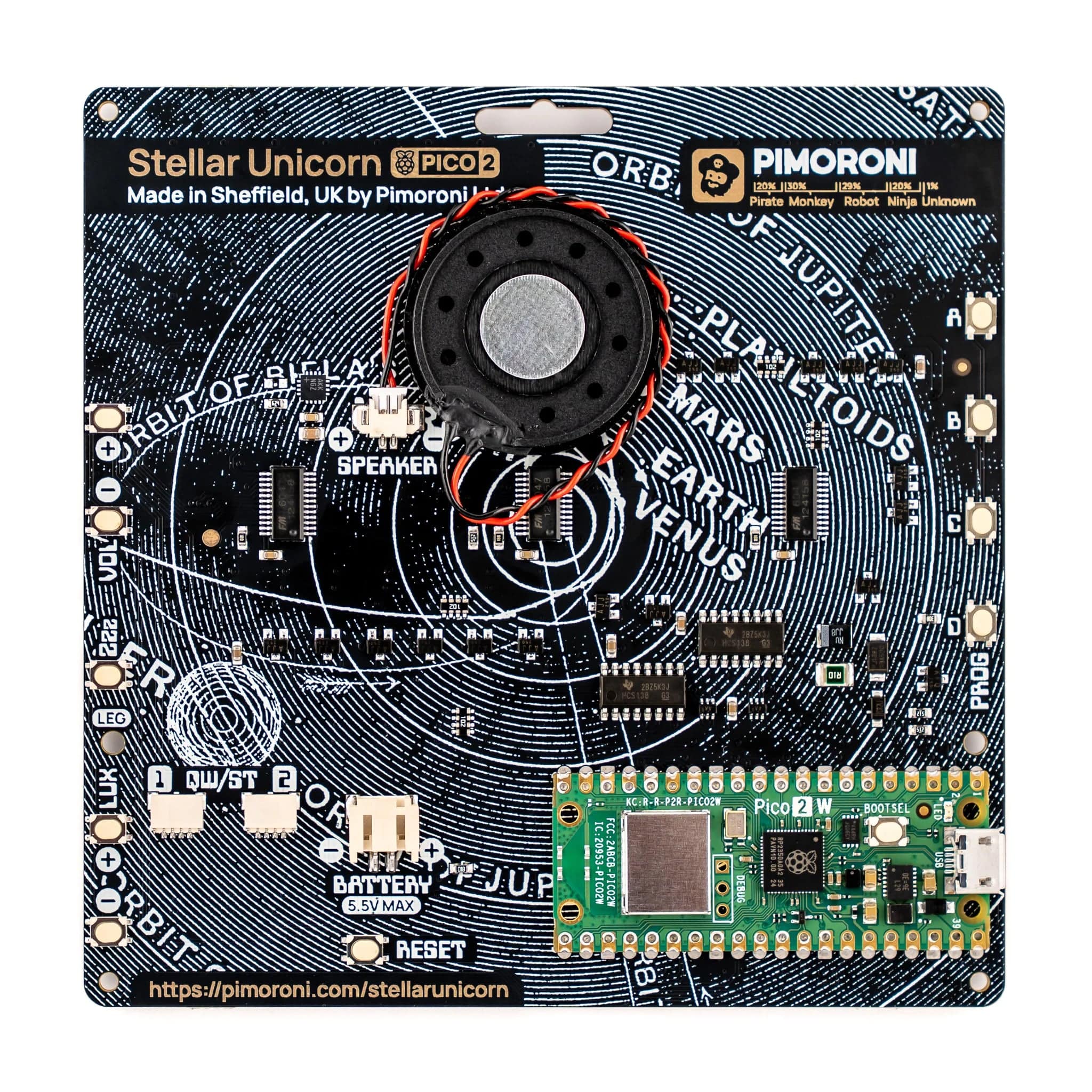 Pico 2 W Smart LED Matrix – Stellar Unicorn (16 x 16 – 256 pixels) - Image 3