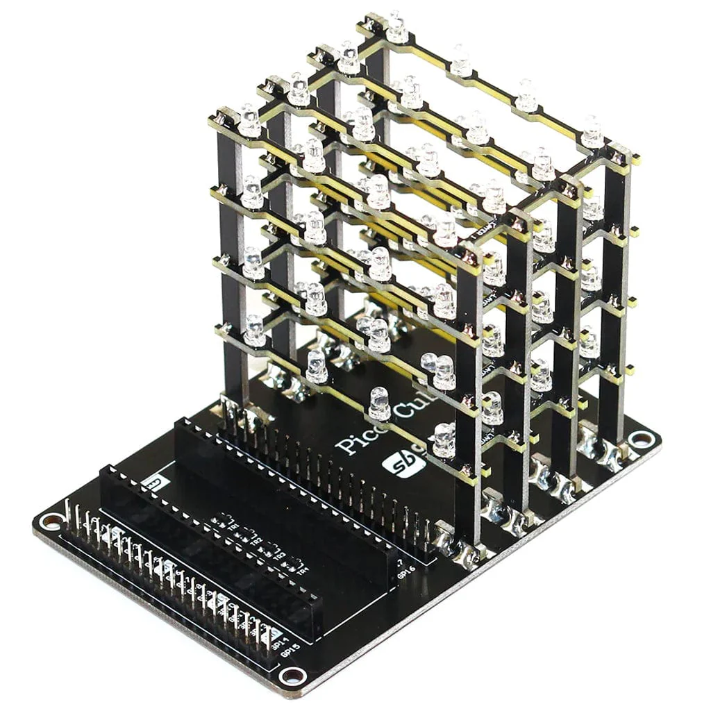 Pico Cube - Assembled (Red LEDs) - Image 2
